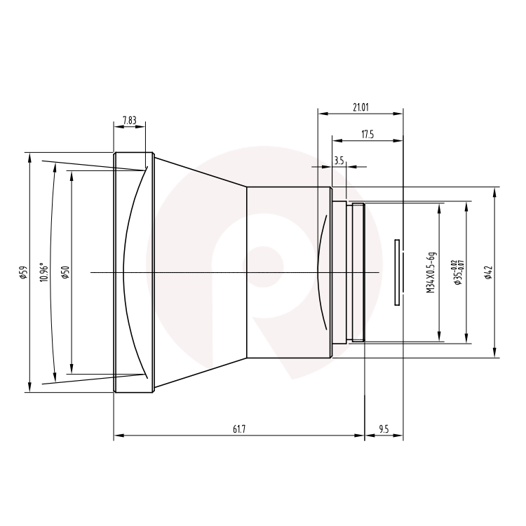 ir athermal lens RSA50F1.0-640-12-RU
