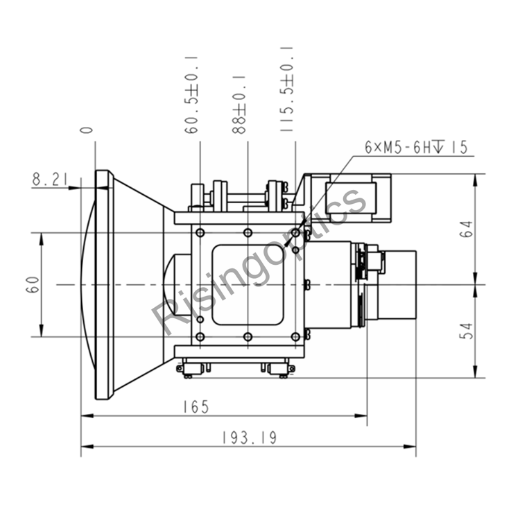 FL 44/132mm F1.0/1.1 Uncooled Dual-FOV LWIR Lens For 640x512-17um