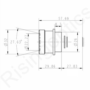 25mm F/2.0 MWIR Cooled Fixed Focus Lens For 640x512-15UM