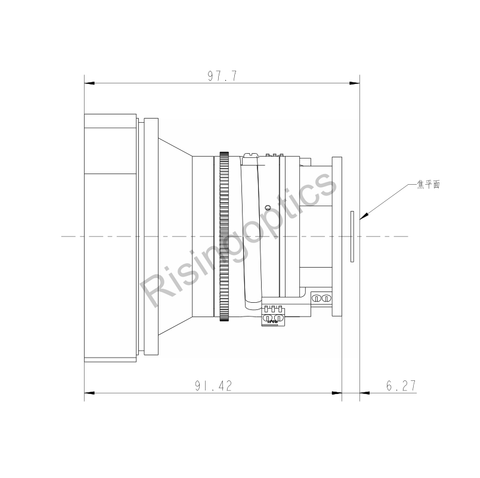 FL85mm F1.1 LWIR Uncooled Motorized Lens For 640x512-17um