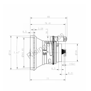 FL72mm F1.1 Motorized Adjustable LWIR Uncooled Lens For 640X512-12UM