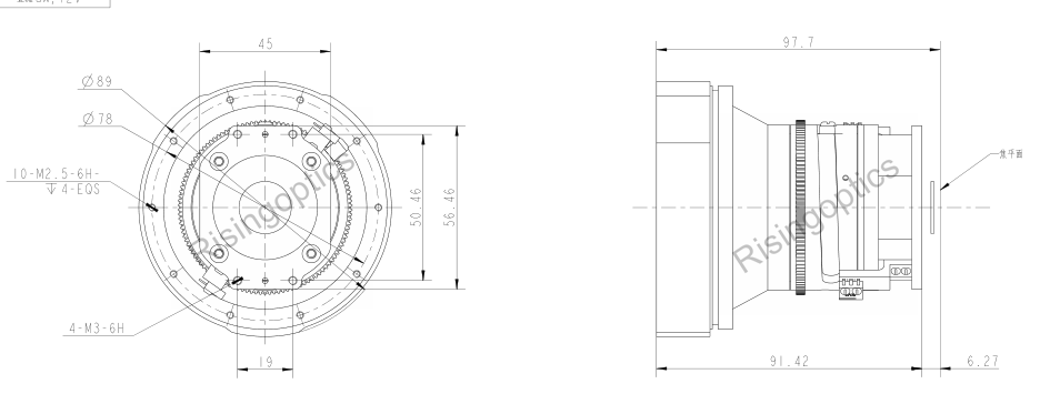 FL85mm F1.1 LWIR Uncooled Motorized Lens For 640x512-17um