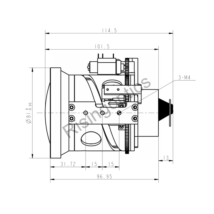 FL25/90mm F1.0/1.2 Uncooled Dual-FOV LWIR Lens For 640x512-17um