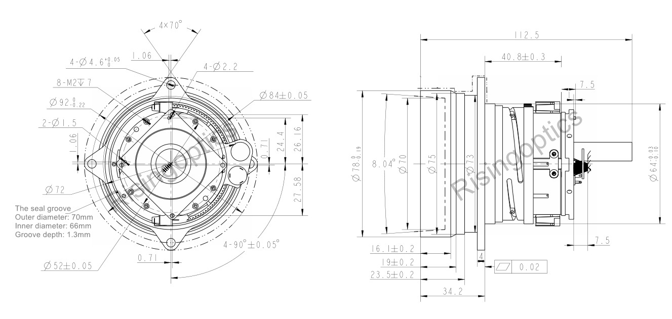 FL70mm F1.0 LWIR Motorized Lens For 640x512-12um