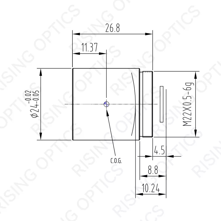 FL 18mm F1.0 LWIR Athermal Lens For 640x512-12um Detector