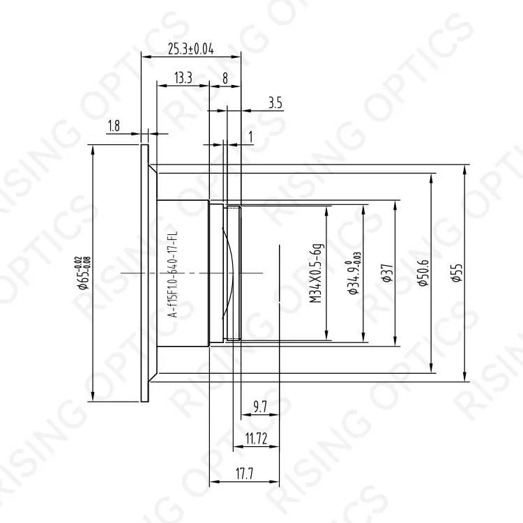 FL15mm F1.0 LWIR Athermal Lens For 640x512-17um and 640x512-12um