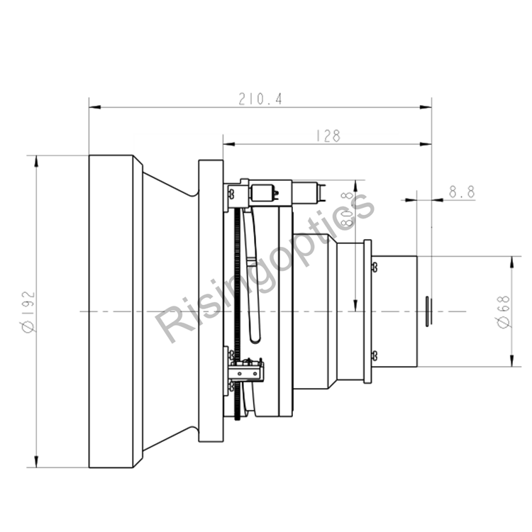 FL170mm F1.0 LWIR Uncooled Motorized Lens For 1024x768-12um