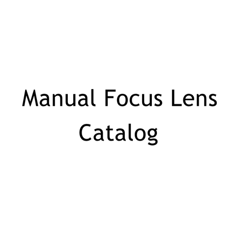 Infrared Manual Focus Lens Catalog