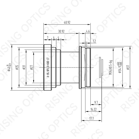 FL6.9mm F1.0 LWIR Athermal Lens For 640X512-17um