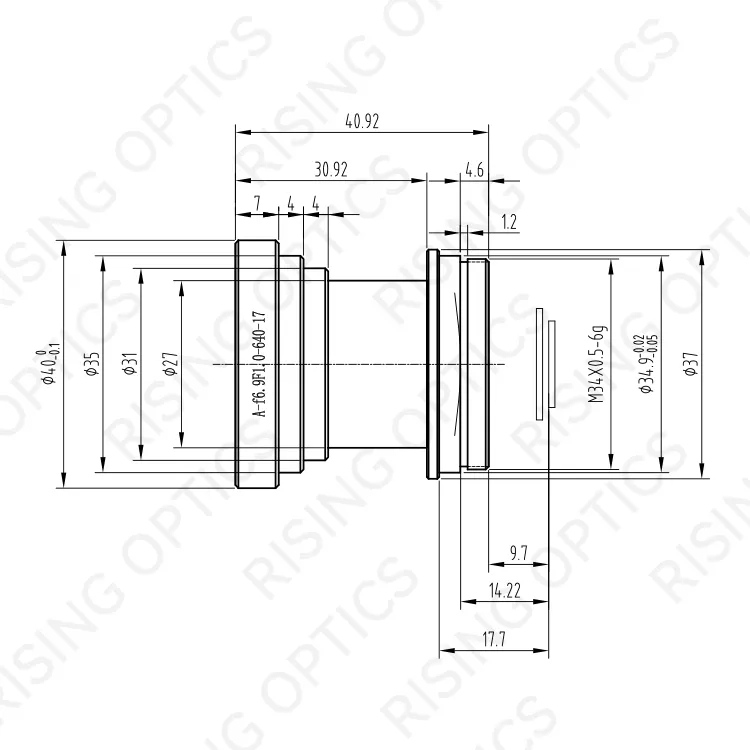 FL6.9mm F1.0 LWIR Athermal Lens For 640X512-17um