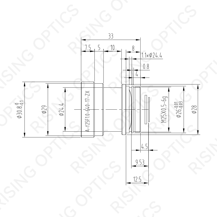 FL 25mm F1.0 LWIR Athermal Lens For 640x512-12um