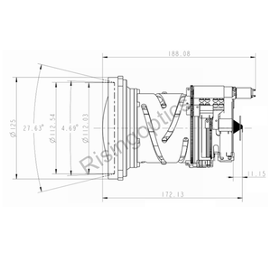 12.5-50mm F/0.8-1.0 LWIR Uncooled Continuous Zoom Lens For 640x512-12um