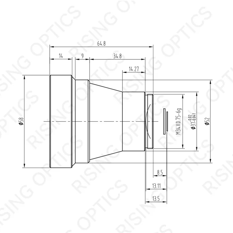 FL 75mm F1.2 Infrared Athermal Lens For 640X480-17um