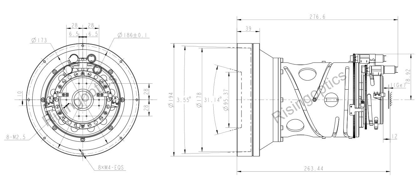 FL25-225mm F/0.92-1.3 LWIR Uncooled Continuous Zoom Lens