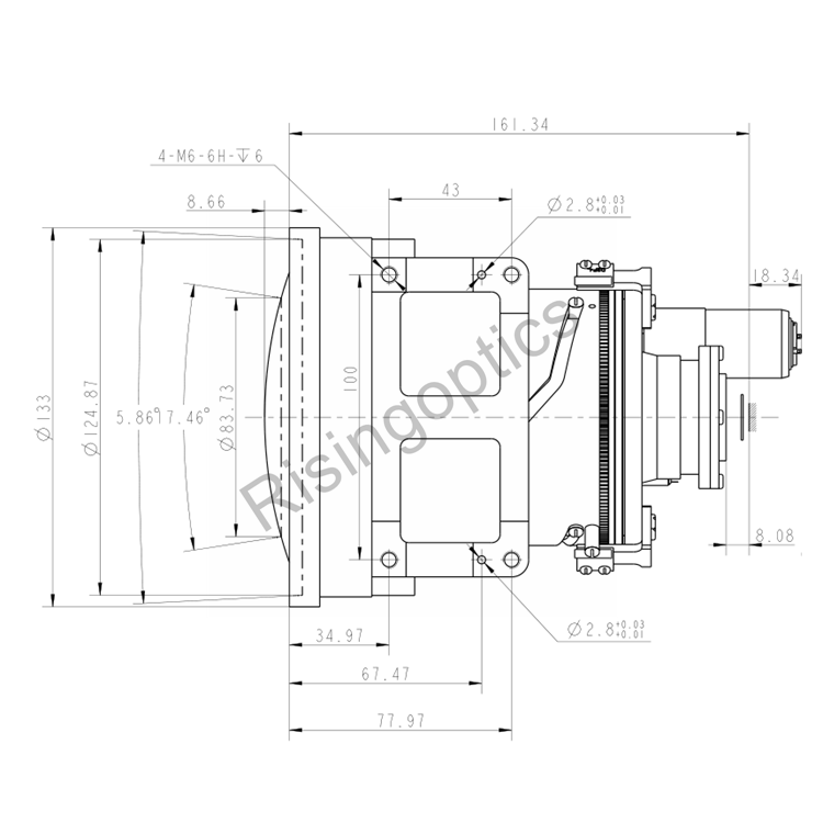 FL 50/150mm F1.0/1.2 Uncooled Dual-FOV Lens For 640x512-12um