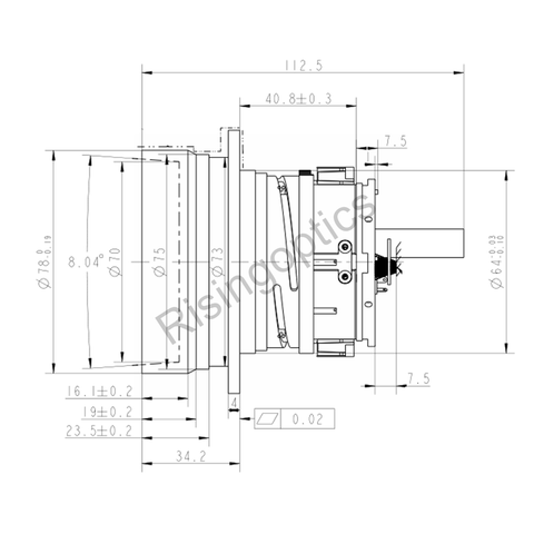 FL70mm F1.0 LWIR Motorized Lens For 640x512-12um