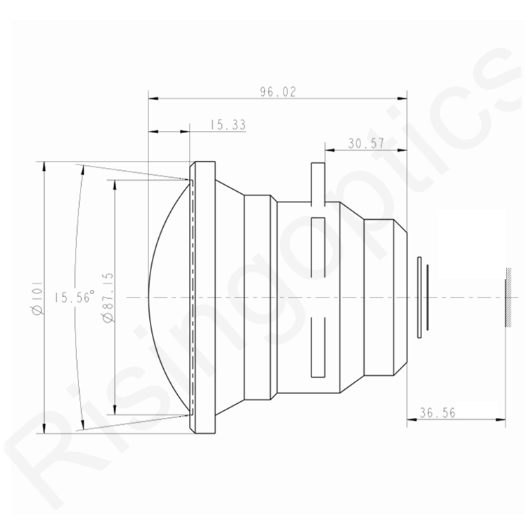 75mm F/1.2 MWIR Cooled Fixed Focus Lens For 640x512-25UM