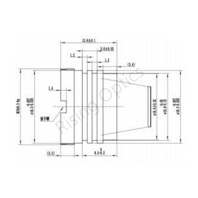 13mmF1.0 Vehicle Infrared Lens For 640X512-12um Detector