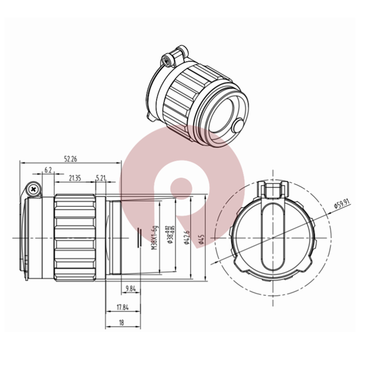 FL35mm F/1.1 Long Wave Thermal Sight Lens For 384x288-17um