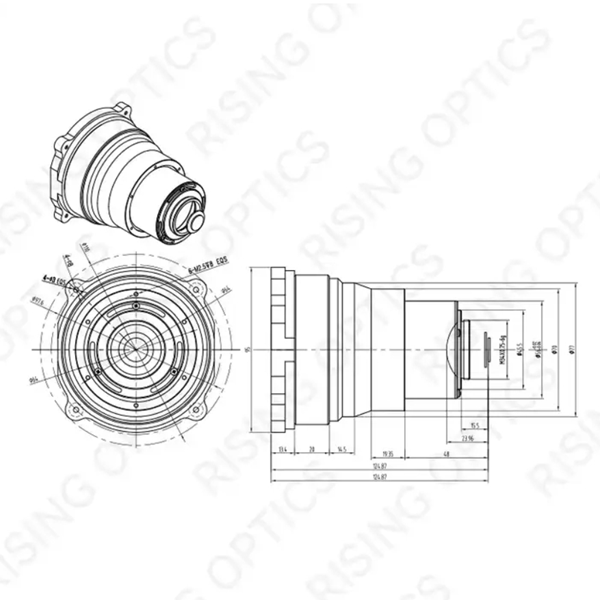 FL 75mm F1.0 LWIR Athermal Germanium Lens For 640x512-17um Detector