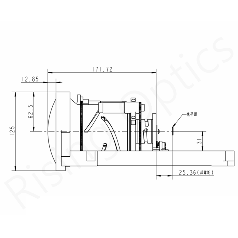 Focal Length 23mm-450mm MWIR Cooled Continuous Zoom Infrared Lens