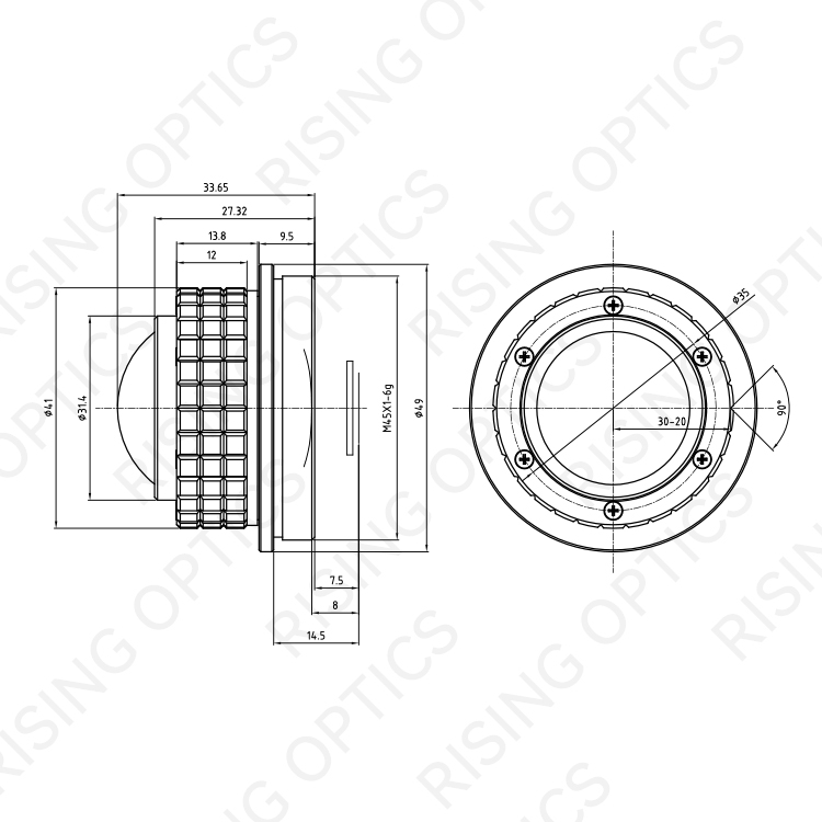 FL 4.6mm F1.0 Infrared Fish Lens For 640x480-17um