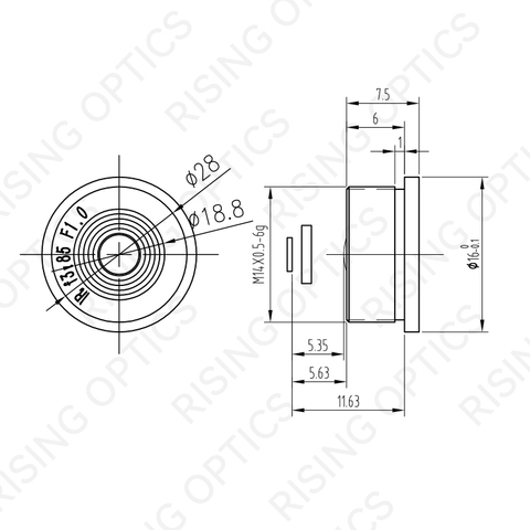 FL 3.85mm F1.0 LWIR Athermal Lens For Monitor