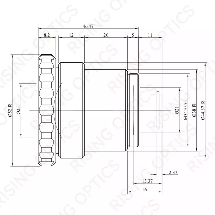 FL11mm F1.0 LWIR Manual Focus Lens For 384x288-17um