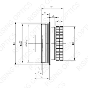 19mm F1.1 LWIR Aiming Lens For 640x512-17um