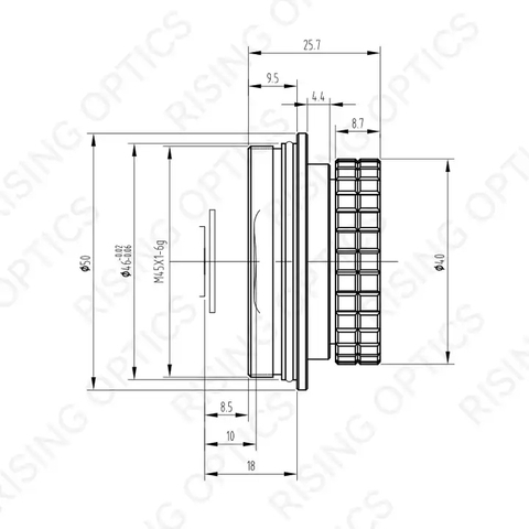 19mm F1.1 LWIR Aiming Lens For 640x512-17um