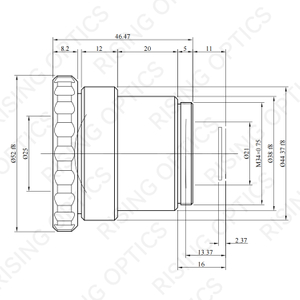 11mm F/1.0 LWIR Manual Focus Lens For Thermal Imager