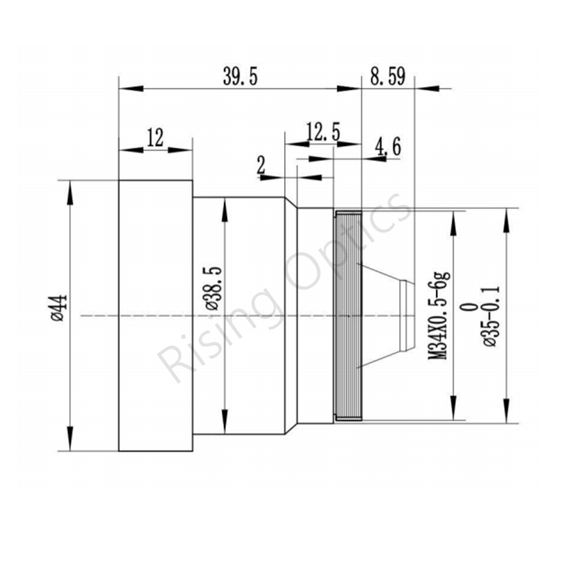 35mmF1.0 Infrared Vehicle Lens For 640x512-12um Sensor