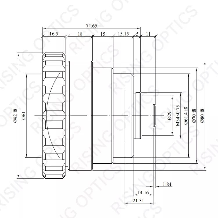 60mm F/1.0 LWIR Manual Lens For 640x480-17um