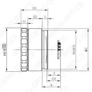 FL 19mm F1.0 LWIR Manual Focus Lens For 640x480-17um