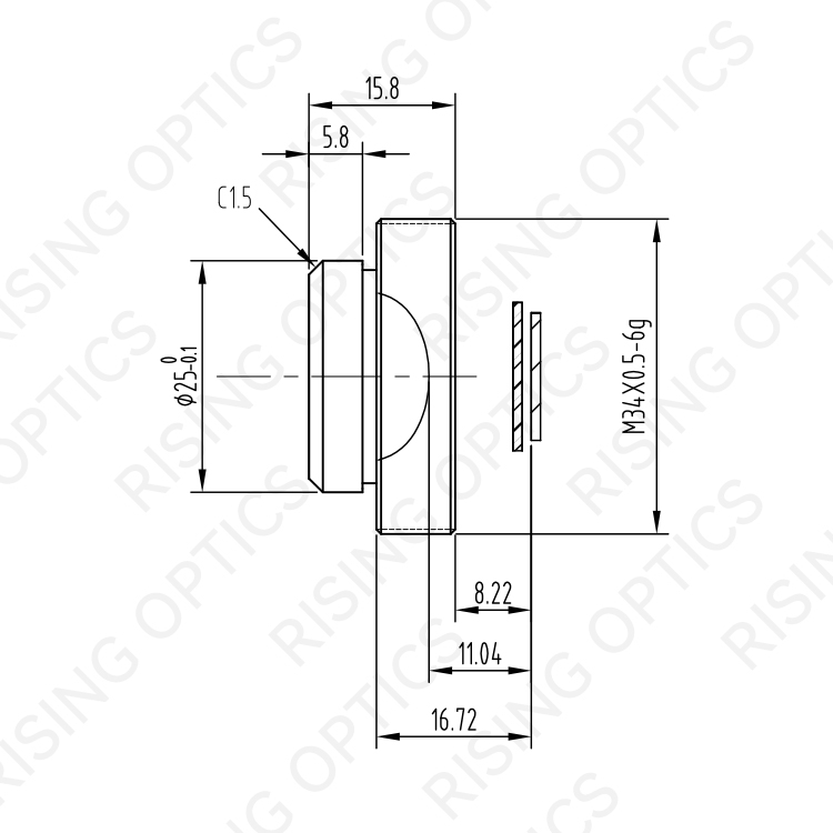 FL12.3mm F1.0 LWIR Athermal Lens For 384x288-25um