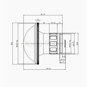 Focal Length 4mm F#1.2 Long Wave 8-14um Infrared Fish Lens for 640x480-17um Detector