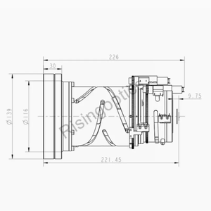15-150mm F/0.77-1.2 LWIR Uncooled Continuous Zoom Lens for 640x512-17um Detector
