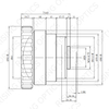 FL50mm F1.0 Long Wave 8-12um Infrared Manual Focus Germanium Lens for 640x480-17um Detector