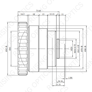 FL50mm F1.0 Long Wave 8-12um Infrared Manual Focus Germanium Lens for 640x480-17um Detector