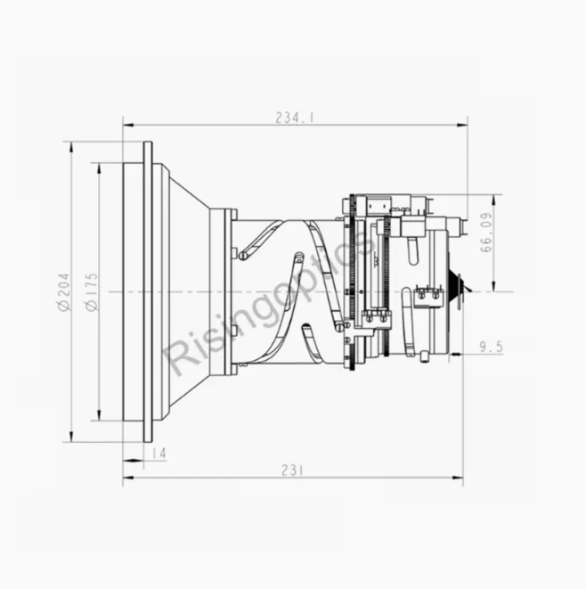 30-180mm F/0.8-1.2 LWIR Zoom Lens – High-Speed 6× Thermal Imaging Solution