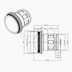 6mm F/1.2 LWIR Ultra-Wide-Angle Fixed-Focus Lens for 1280x1024-12um Detector
